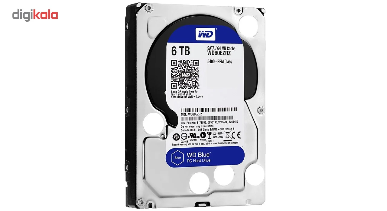 هارددیسک اینترنال وسترن دیجیتال مدل Blue WD60EZRZ ظرفیت 6 ترابایت