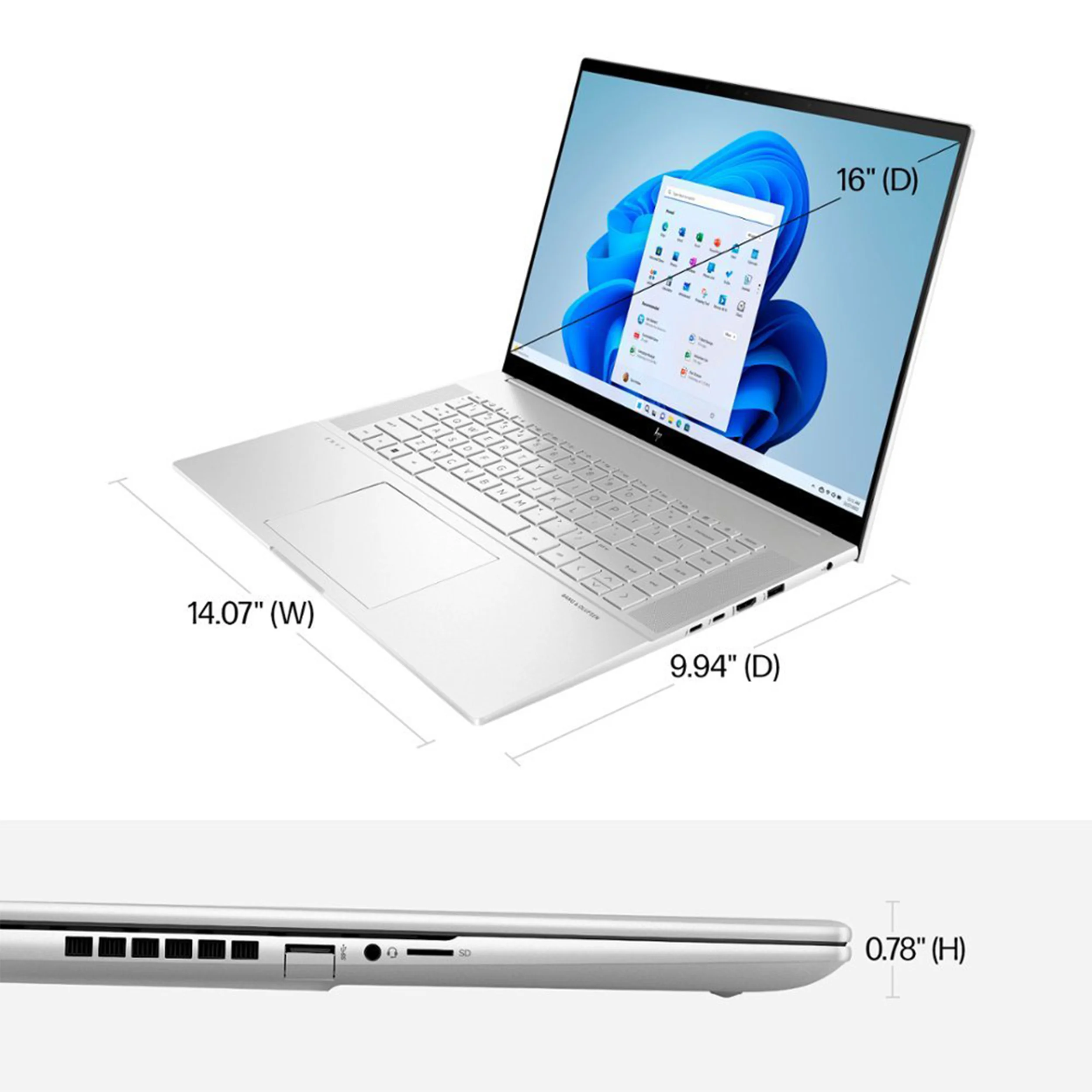 لپ تاپ 16 اینچی اچ‌پی مدل ENVY 16 H1053dx i7 13700H 32GB 2TB SSD RTX 4060 8GB