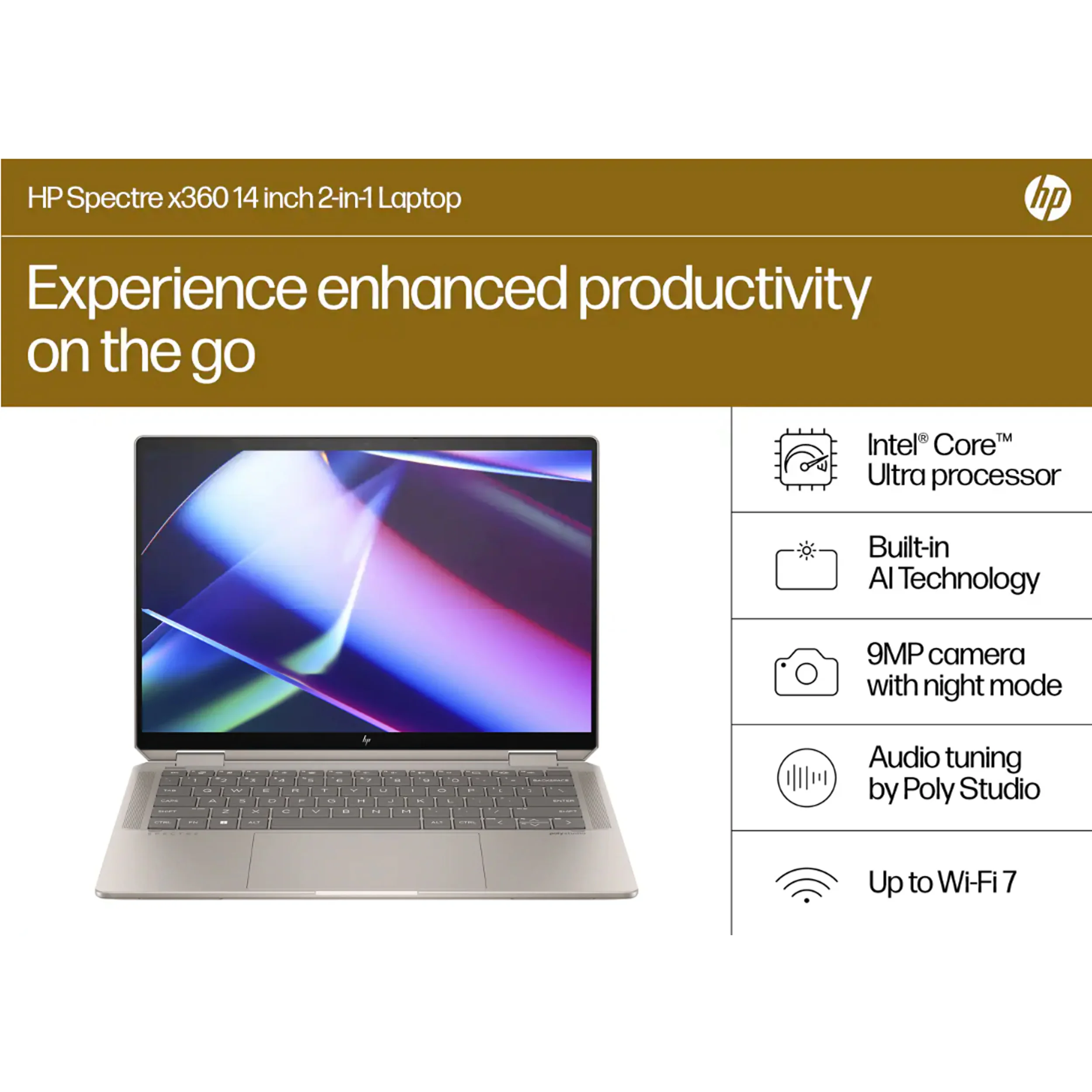 لپ تاپ 14.0 اینچی اچ پی لمسی مدل OmniBook Ultra Fli fh000 Core Ultra 7 256V 16GB 2TB Intel Arc