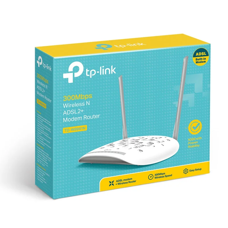 مودم روتر ADSL2 Plus بی‌سیم تی پی -لینک مدل TD-W8961N