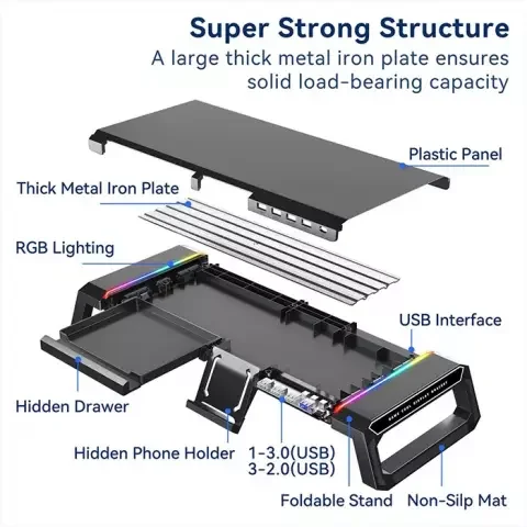 پایه مانیتور Trust مدل TDESK