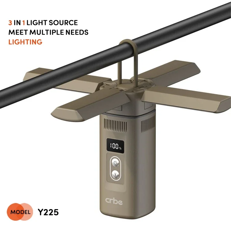 اسپیکر بلوتوثی قابل حمل کربی مدل Y225 POWERBANK & CAMPING LIGHT