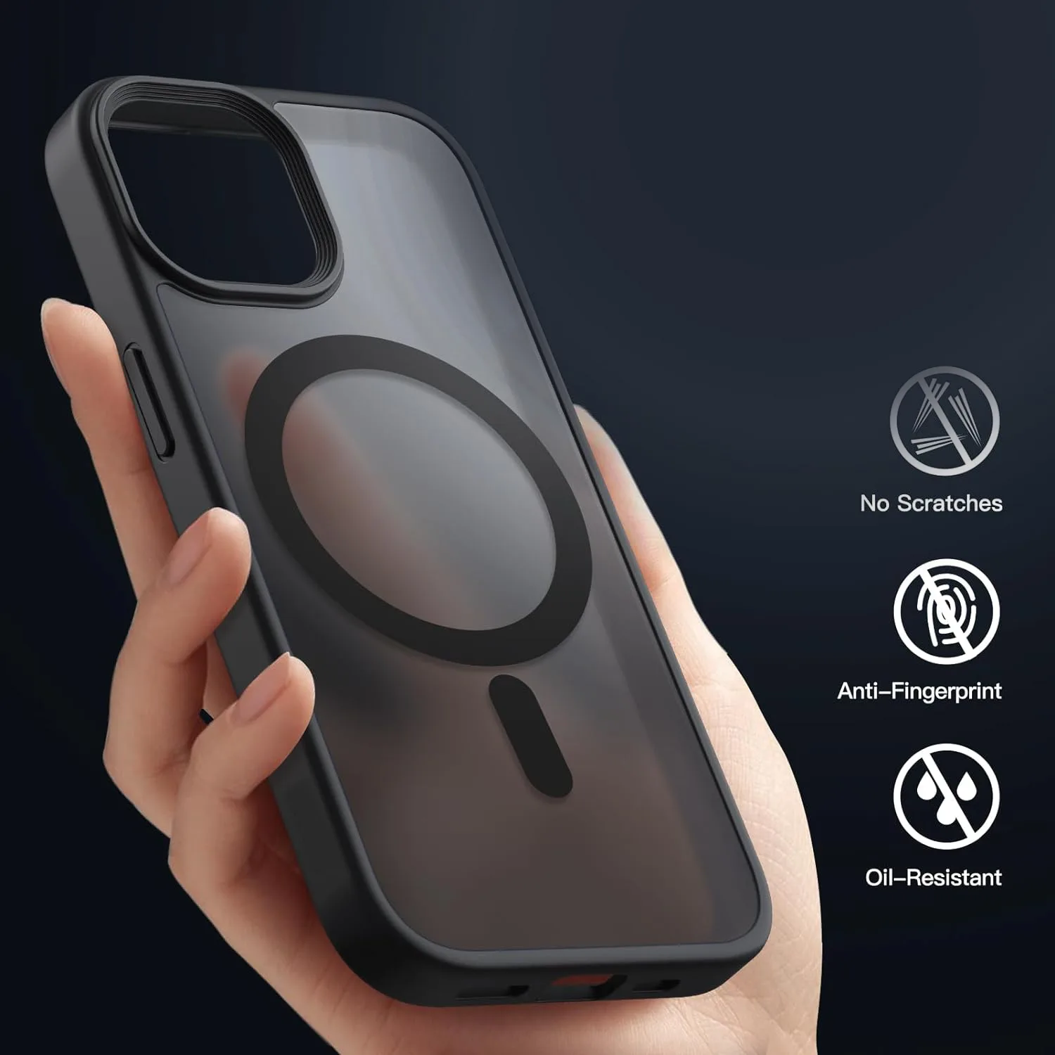 کاور بادی قاب مدل مگ سیف مات مناسب برای گوشی موبایل اپل iPhone 13