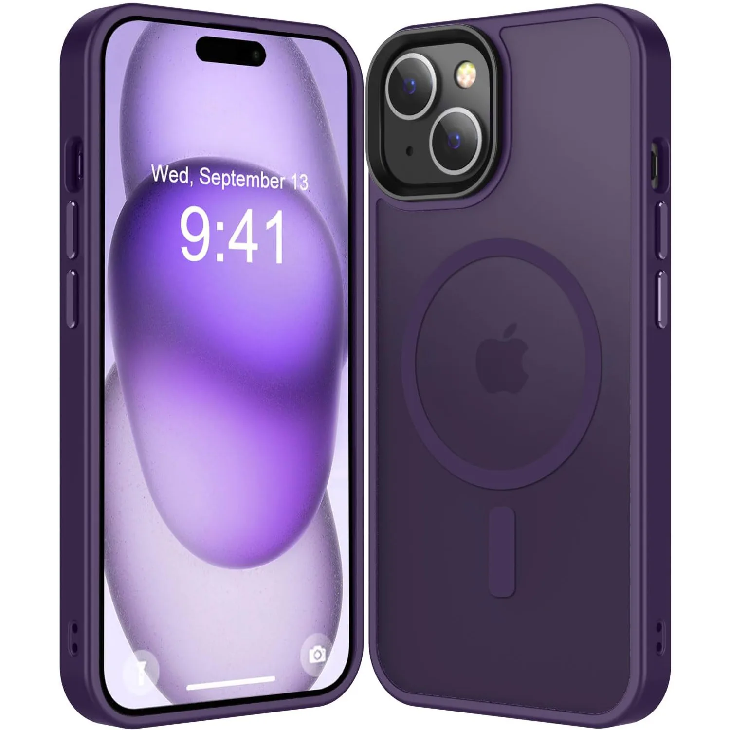 کاور بادی قاب مدل مگ سیف مات مناسب برای گوشی موبایل اپل iPhone 13