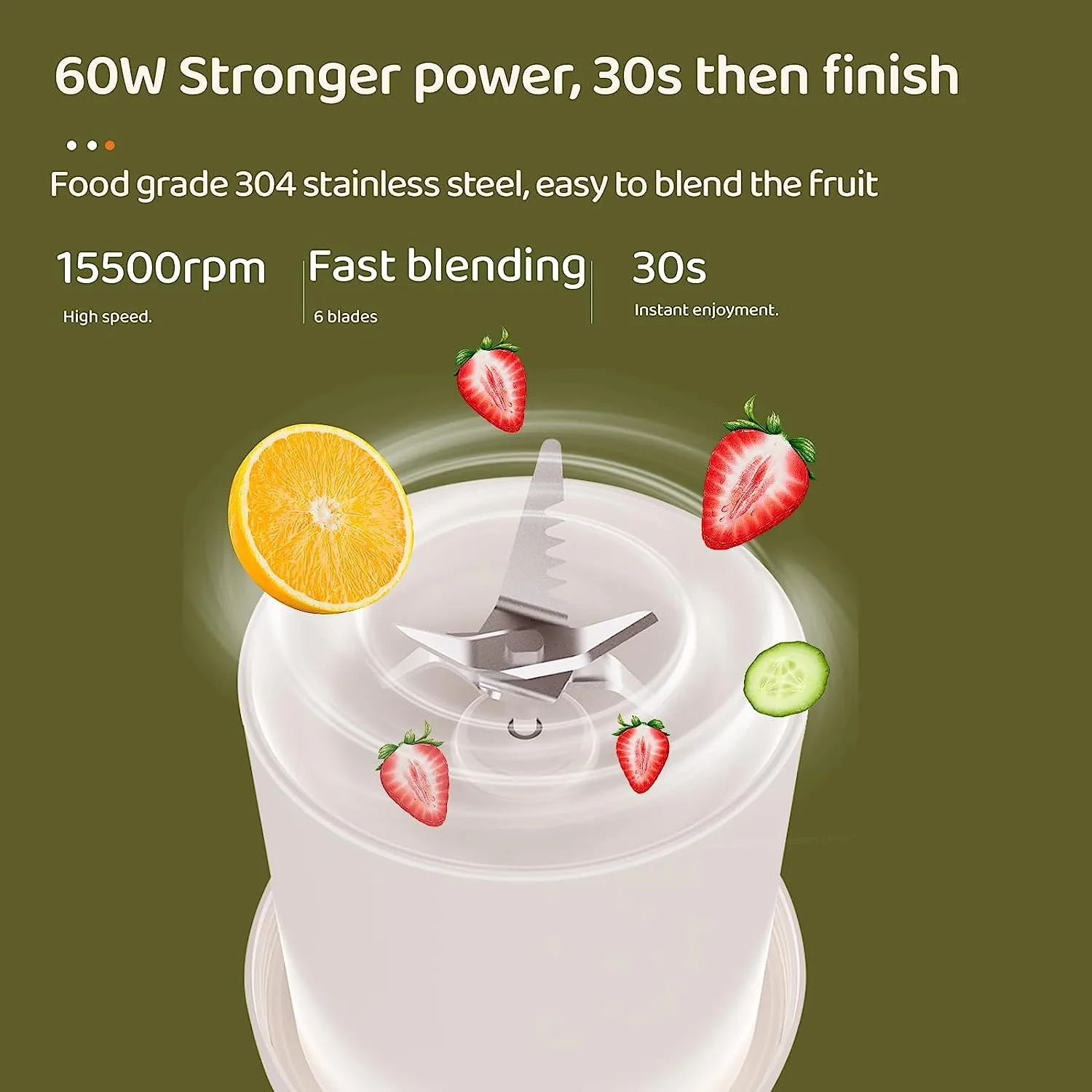 شیکر شارژی مدل FRESH JUICE گنجایش 0.500 لیتر