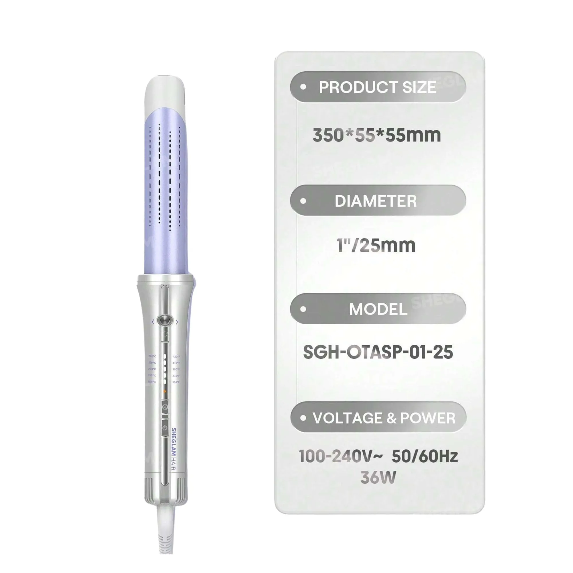 فر کننده و حالت دهنده مو شیگلم مدل Airflow Styler Pro-25mm چرخشی