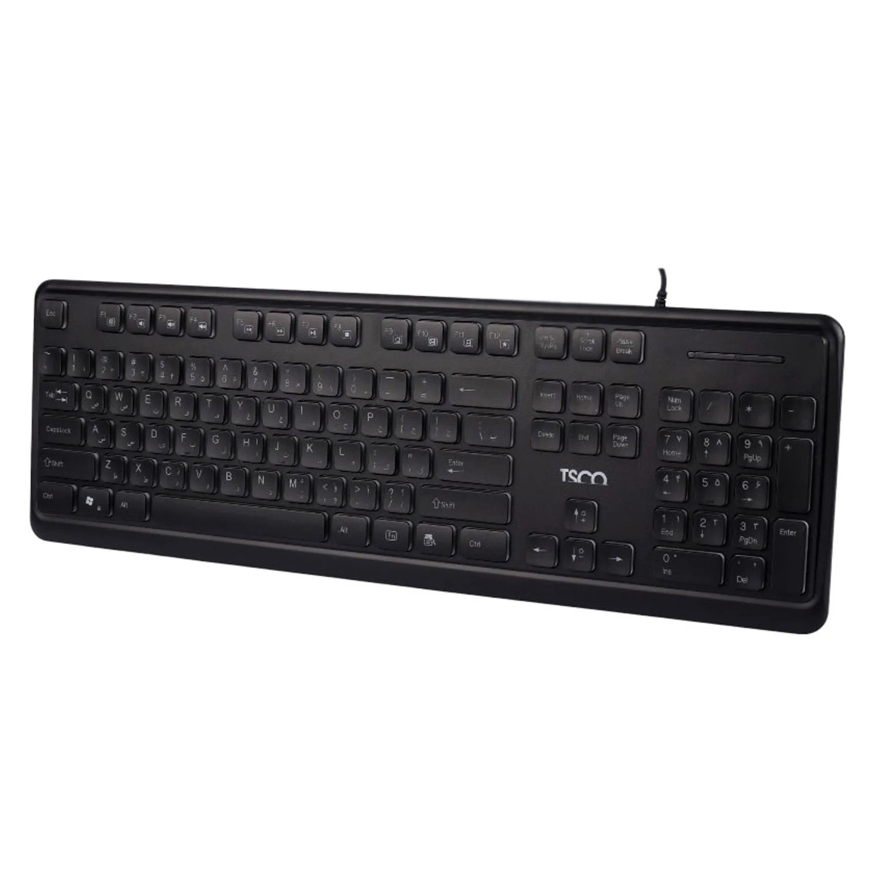 کیبورد تسکو مدل TK 8046،سوییچ ممبران، Full-size، نورپردازی RGB