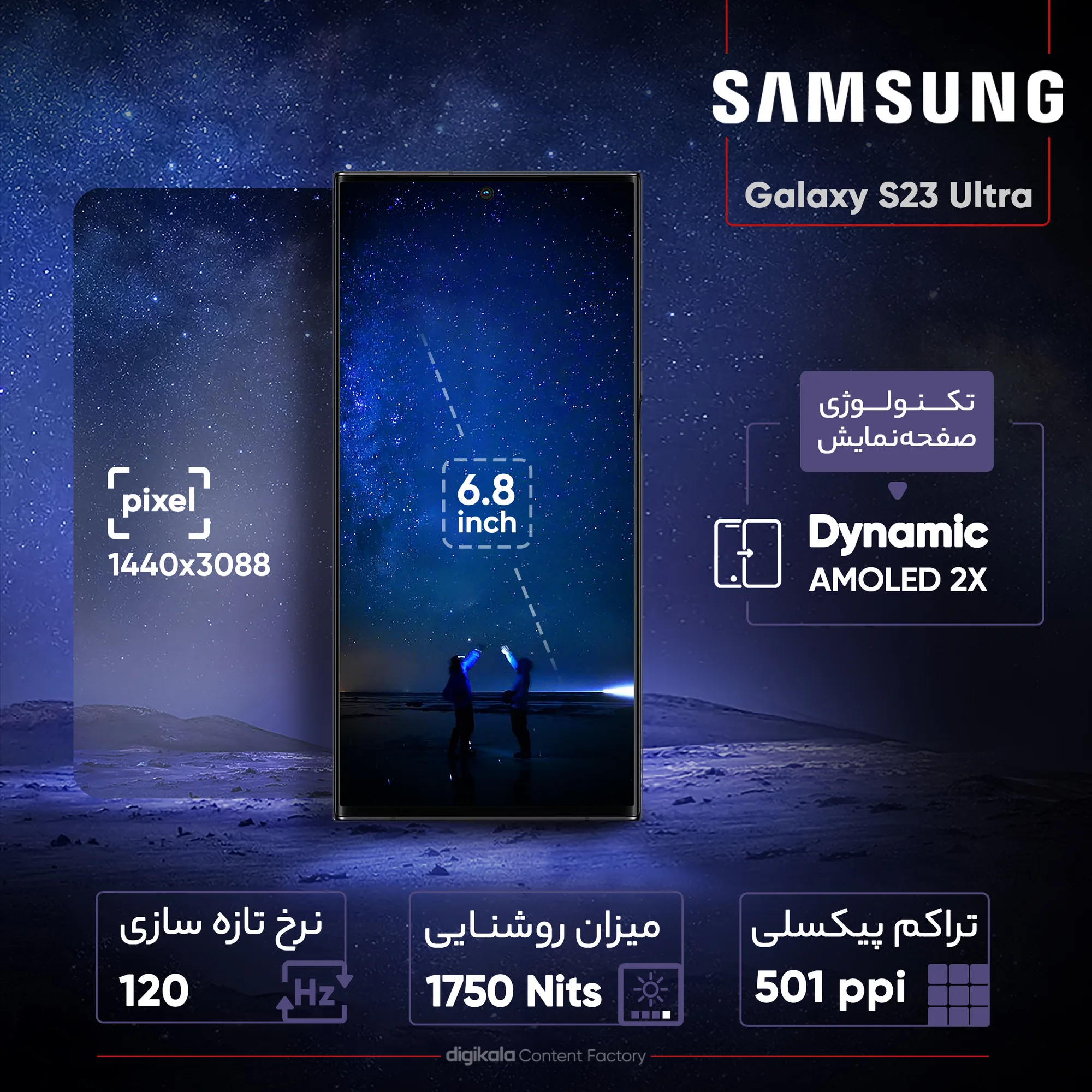 گوشی موبایل سامسونگ مدل Galaxy S23 Ultra دو سیم کارت ظرفیت 256 گیگابایت و رم 12 گیگابایت - ویتنام
