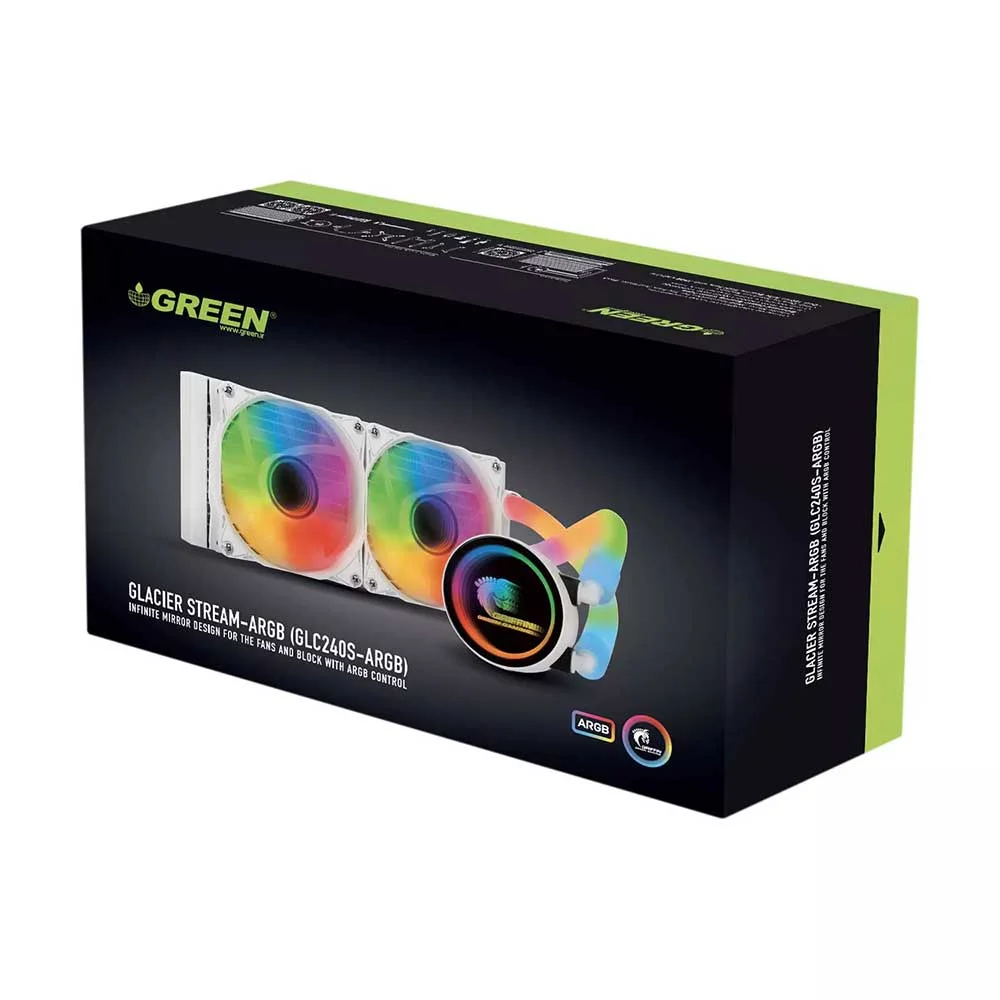 خنک کننده پردازنده گرین مدل GLACIER 240 STREAM ARGB