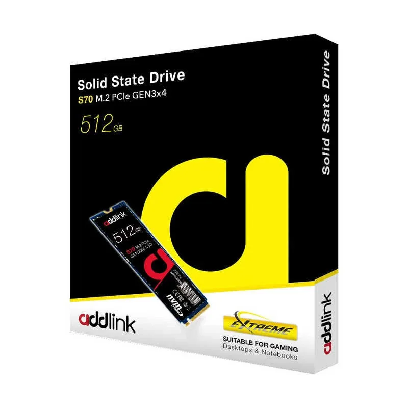 حافظه اس اس دی اینترنال ادلینک مدل S70 Lite M.2 2280 NVMe ظرفیت 512 گیگابایت