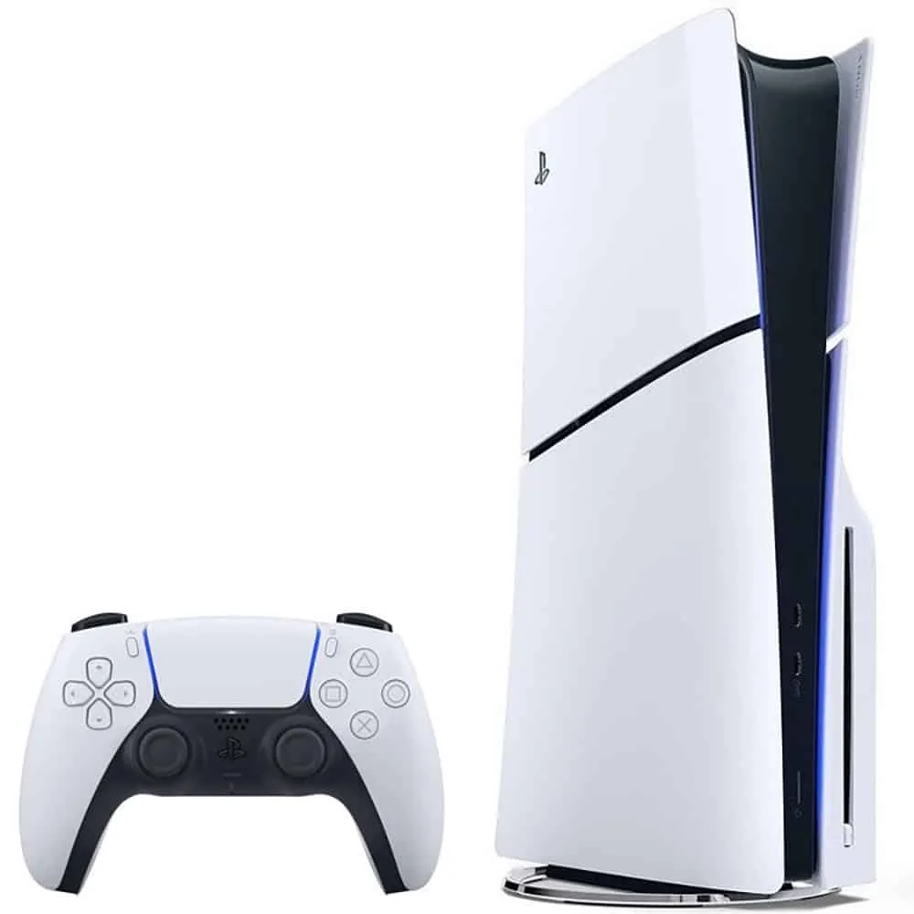 کنسول بازی سونی مدل PlayStation 5 Slim ریجن اروپا سری 2016A نسخه دیسک‌خور ظرفیت یک ترابایت به همراه دسته اضافه و بازی اس
