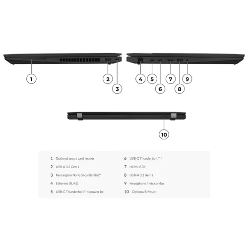 لپ تاپ لنوو 16 اینچی مدل ThinkPad T16 Gen 2 i5 1335U 16GB 512GB