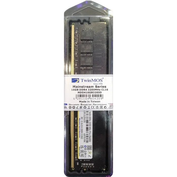 رم کامپیوتر DDR4 دو کاناله 3200 مگاهرتز CL22 توین موس ظرفیت 16 گیگابایت