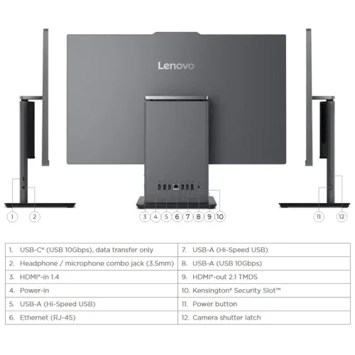 آل این وان لنوو 24 اینچی مدل ThinkCentre neo 50a Gen 5 I7 13620H 16GB  1TB  NONE TOUCH