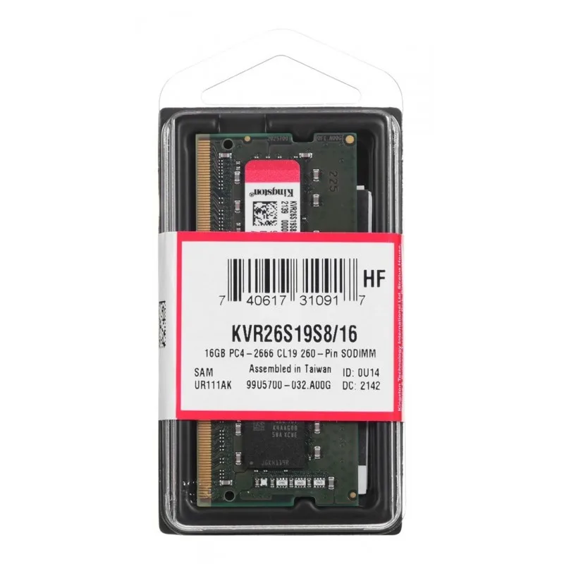 رم لپ تاپ DDR4 تک کاناله 3200 مگاهرتز CL22 کینگستون ظرفیت 8 گیگابایت