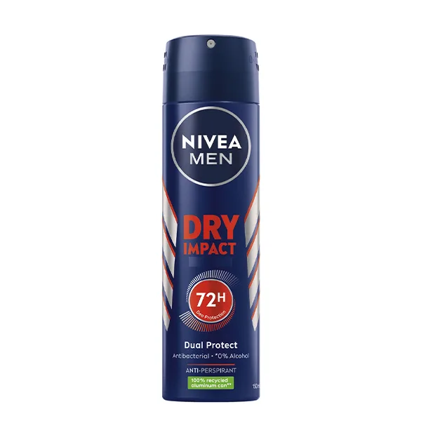 اسپری ضد تعریق مردانه مدل Dry Impact 72h حجم 150 میلی لیتر