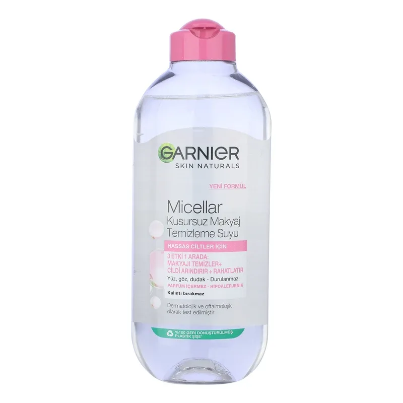 محلول پاک کننده آرایش صورت گارنیر مدل Skin Naturals حجم 400 میلی لیتر