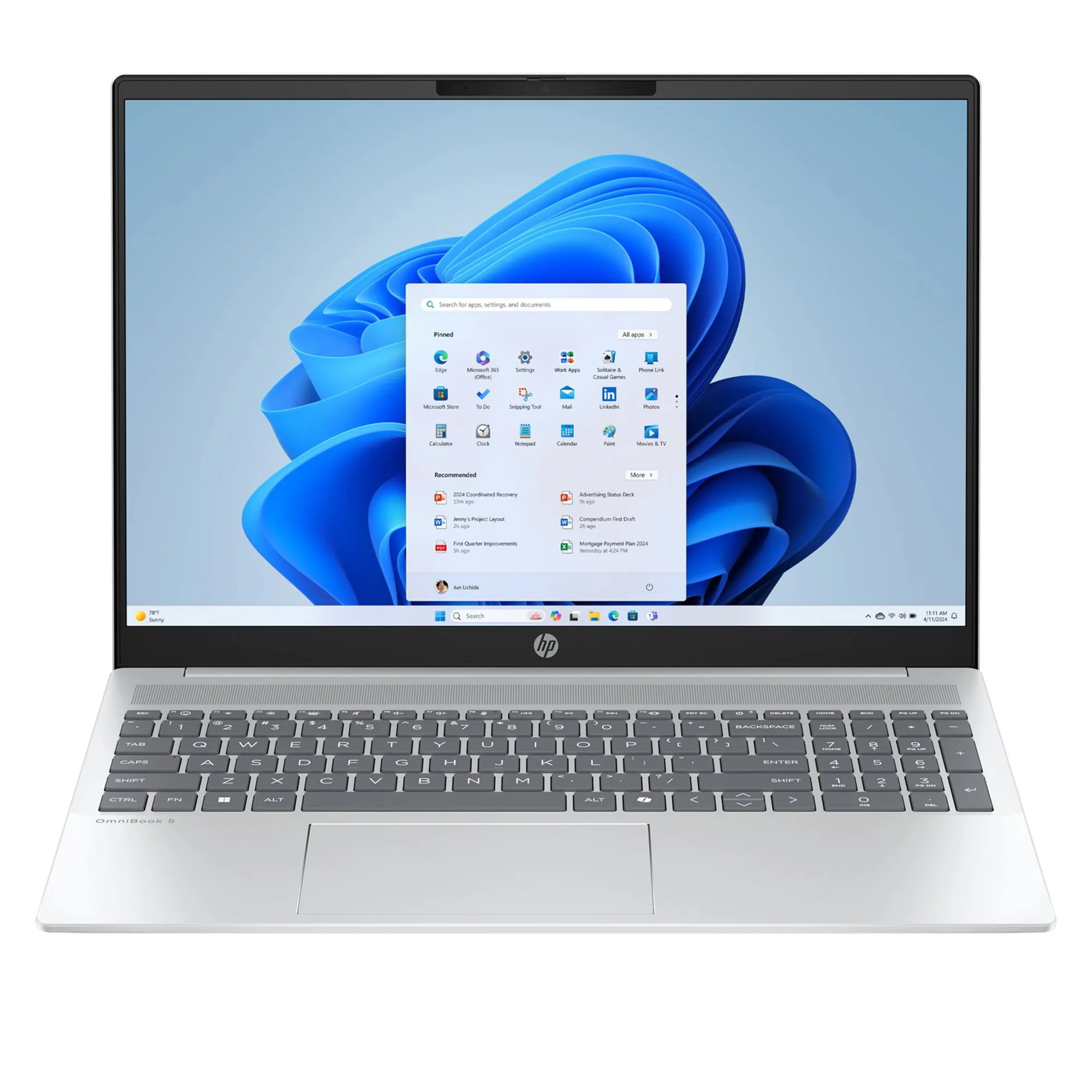 HP OmniBook 5 AI af1055cl16-Ultra 5 225U-16GB LPDDR5X-1TB SSD-Touch-Backlit-W 16 inch Laptop