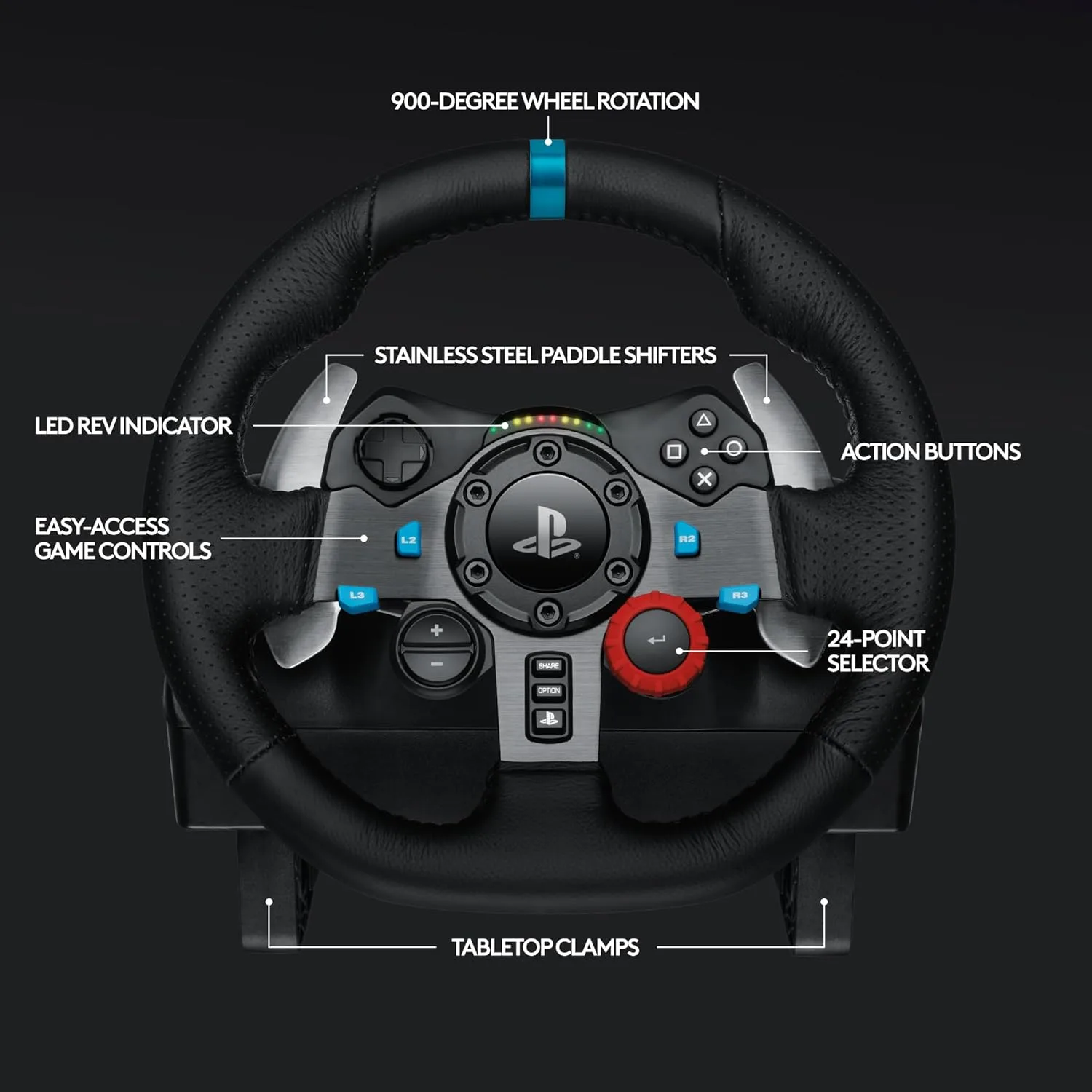 فرمان بازی لاجی مدل G29 Driving Force مخصوص PS4/PC