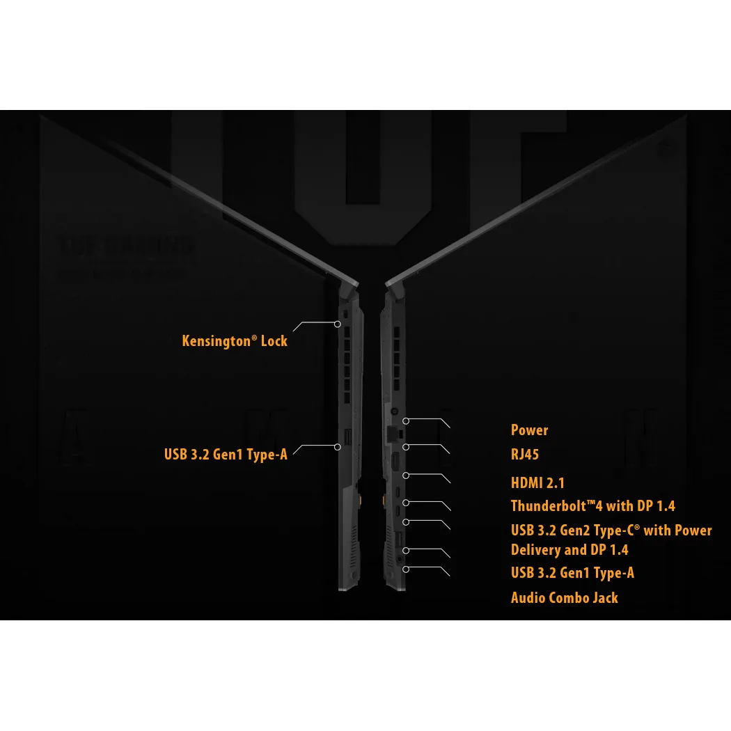 لپ تاپ 15.6 اینچی ایسوس مدل TUF Gaming F15 FX507VV-LP156W-i7 13620H-16GB DDR5 4800MHz-1TB SSD-RTX4060 8GB-FHD 144Hz-W