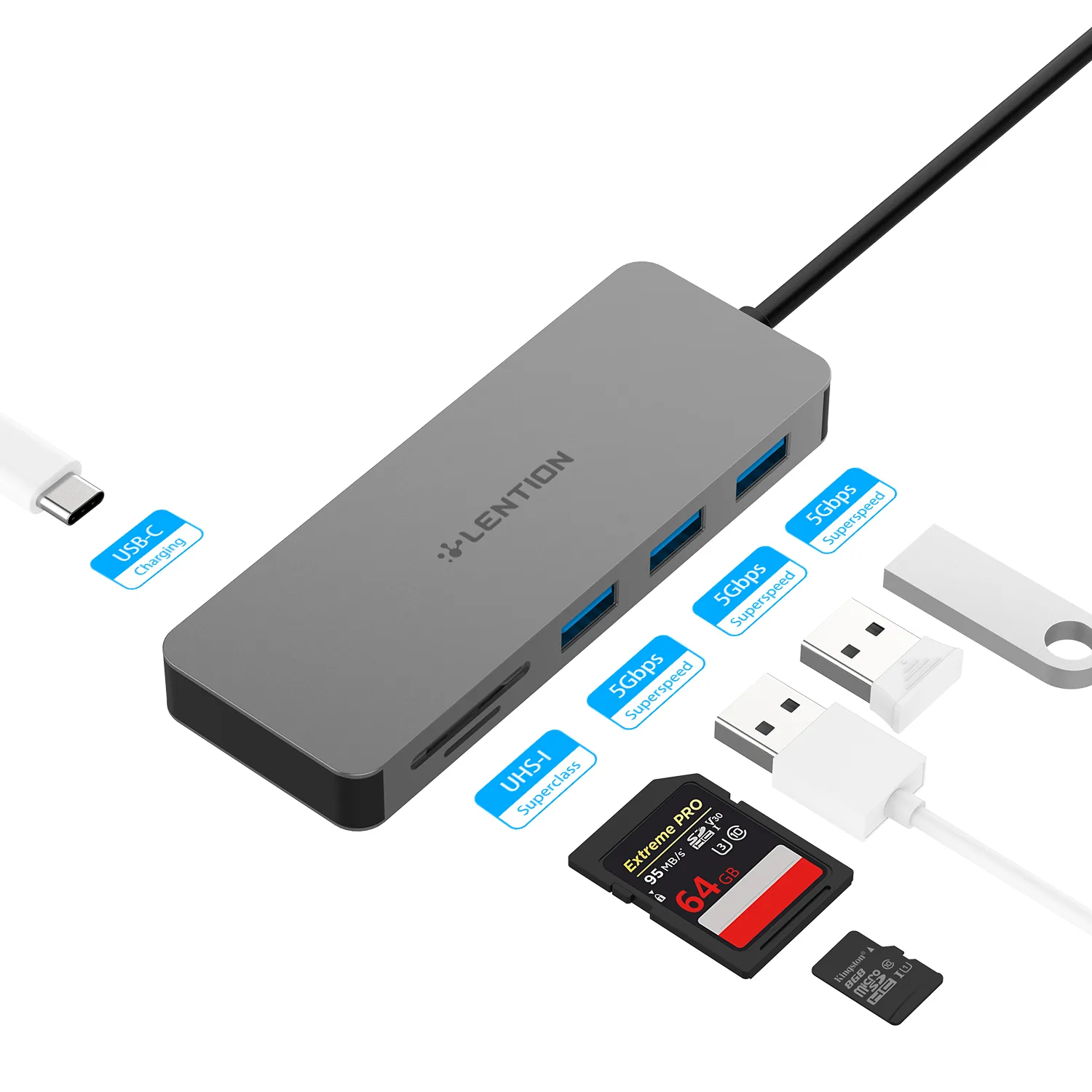 هاب 6 پورت USB-Cلنشن مدل C16S