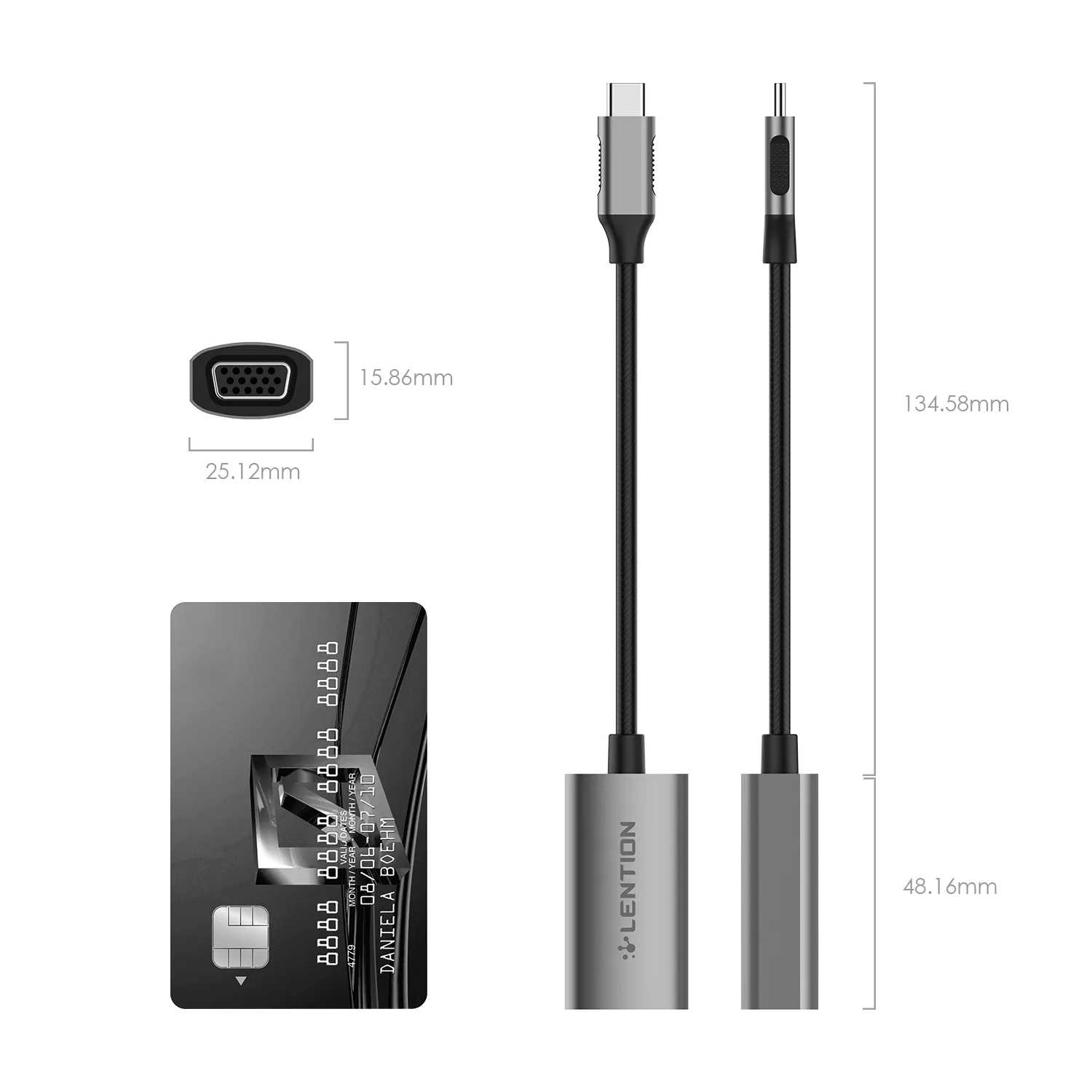 مبدلUSB-Cبه VGA لنشن کد CU606V
