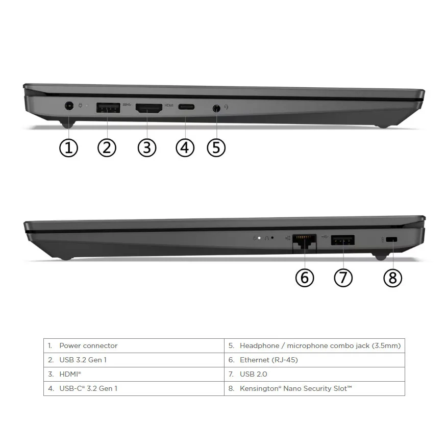 لپ تاپ 15.6 اینچی لنوو مدل V15 G4 IRU-i7 13620H-16GB DDR4 3200MHz-512GB SSD-TN