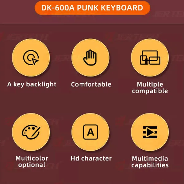کیبورد مخصوص بازی جرتک مدل DK-600A PUNK