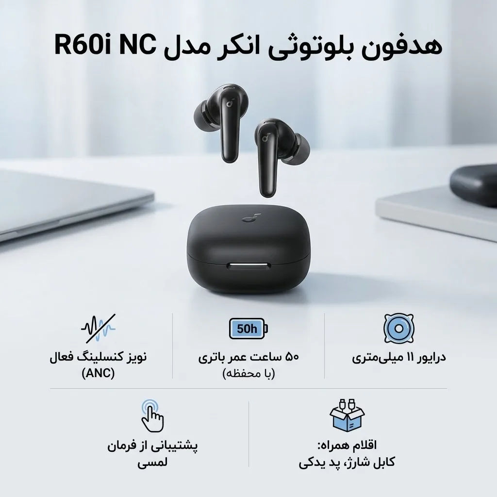 هدفون بلوتوثی انکر مدل R60i NC