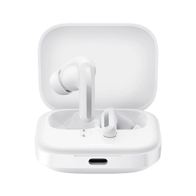 هدفون بلوتوثی شیائومی مدل Redmi Buds 5 با نویز کنسلینگ فعال (ANC)، درگاه شارژ USB Type-C، دارای نشانگر روی محفظه شارژ