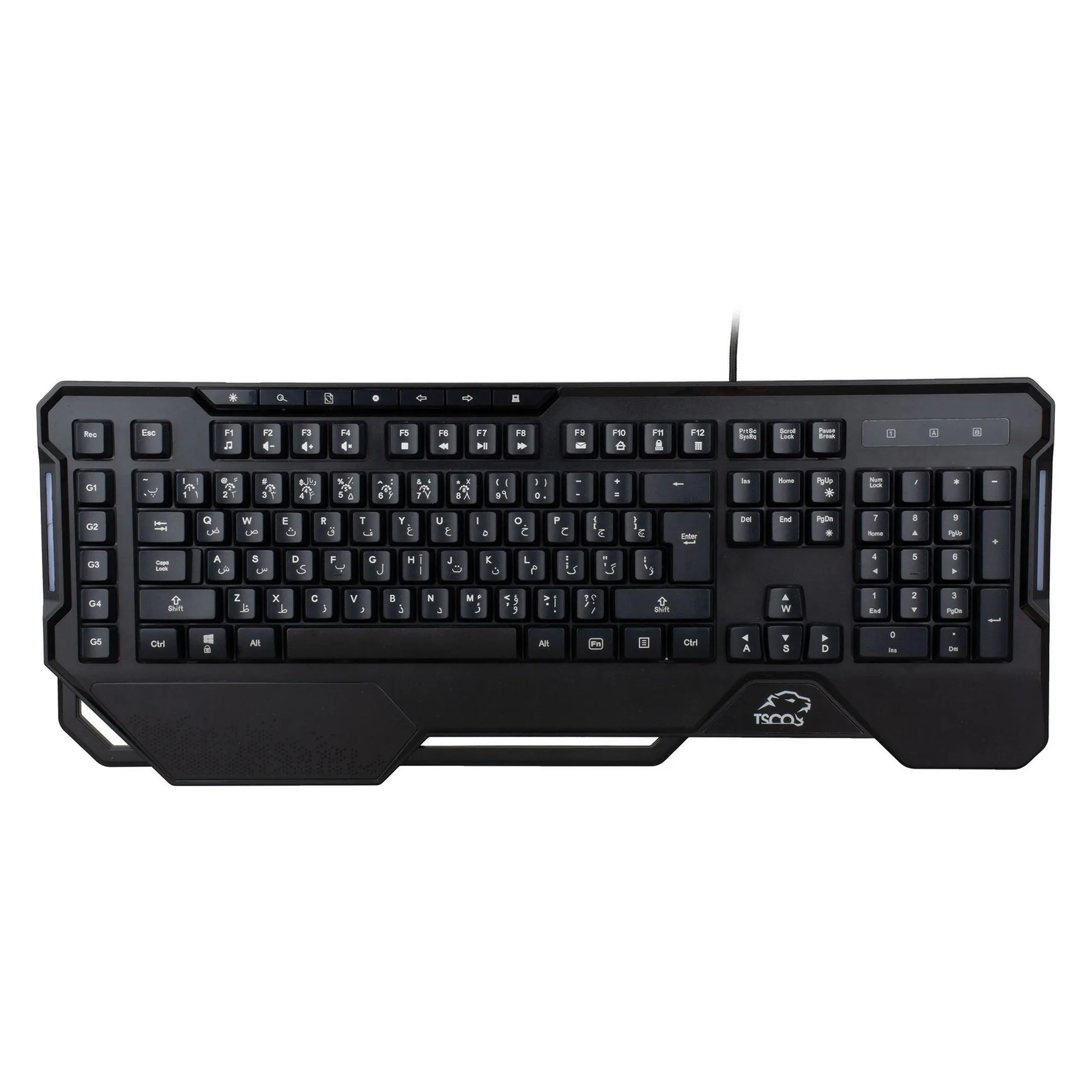 کیبورد گیمینگ تسکو مدل GK 8126، سوییچ ممبران، Full-Size، نورپردازی RGB