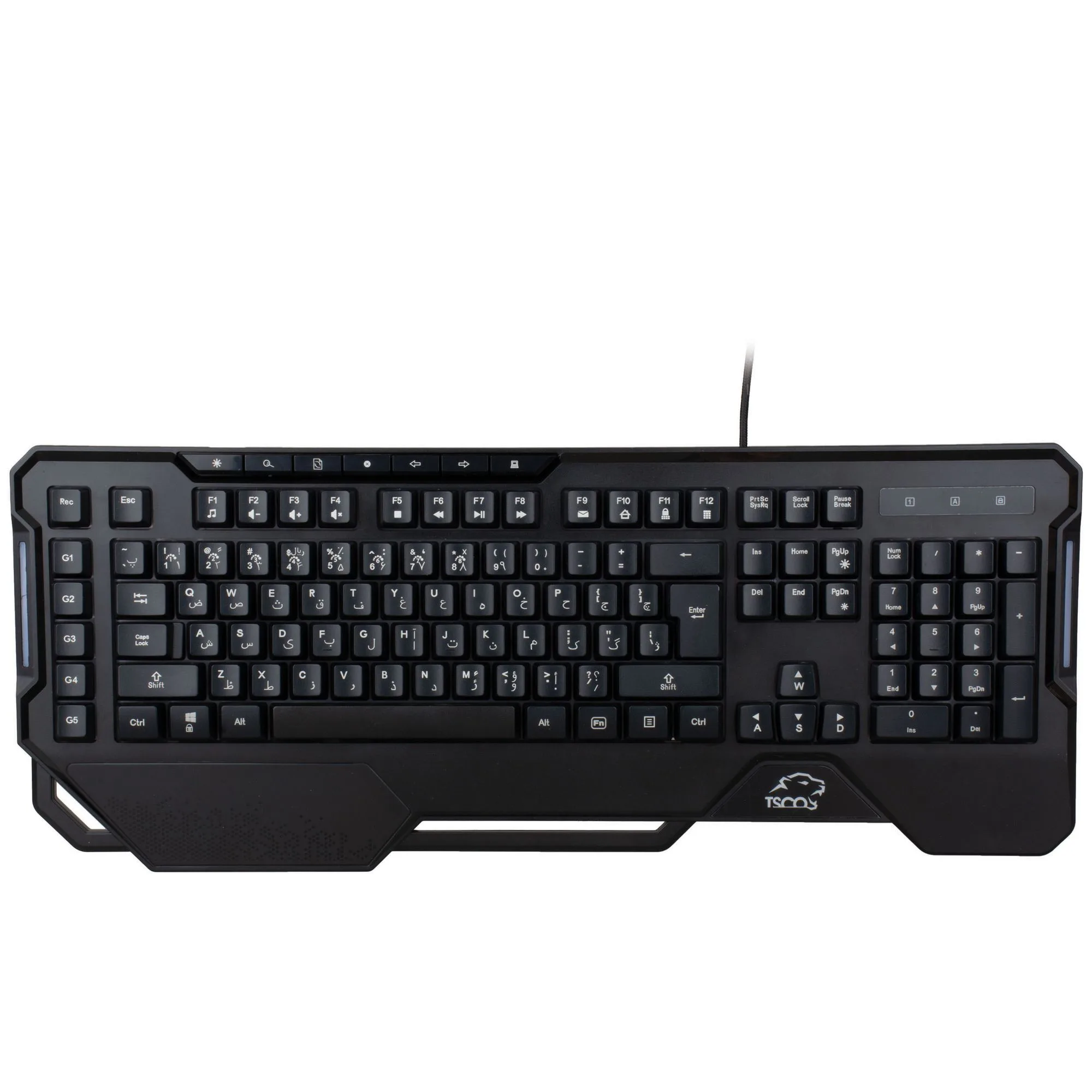 کیبورد گیمینگ تسکو مدل GK 8126، سوییچ ممبران، Full-Size، نورپردازی RGB