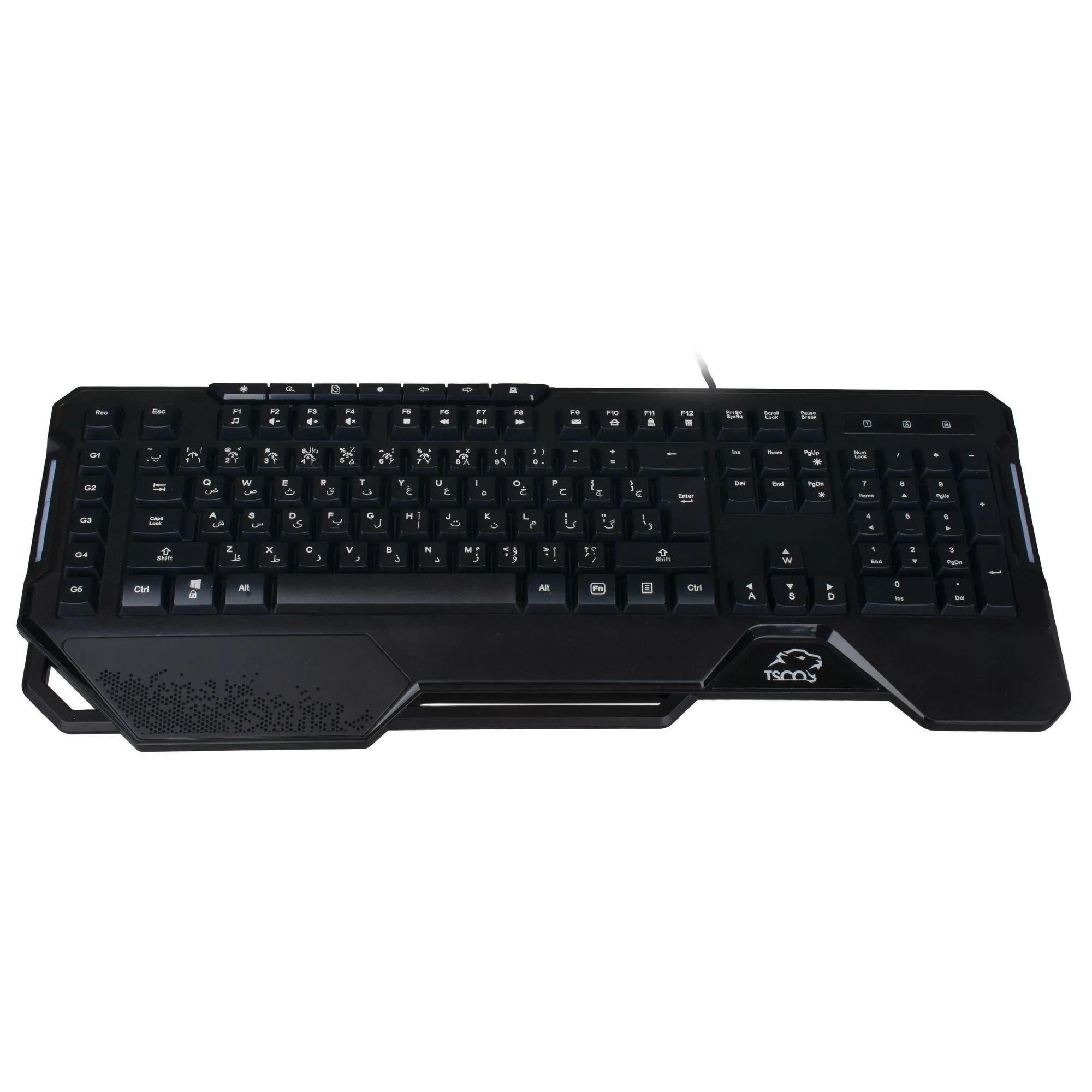 کیبورد گیمینگ تسکو مدل GK 8126، سوییچ ممبران، Full-Size، نورپردازی RGB