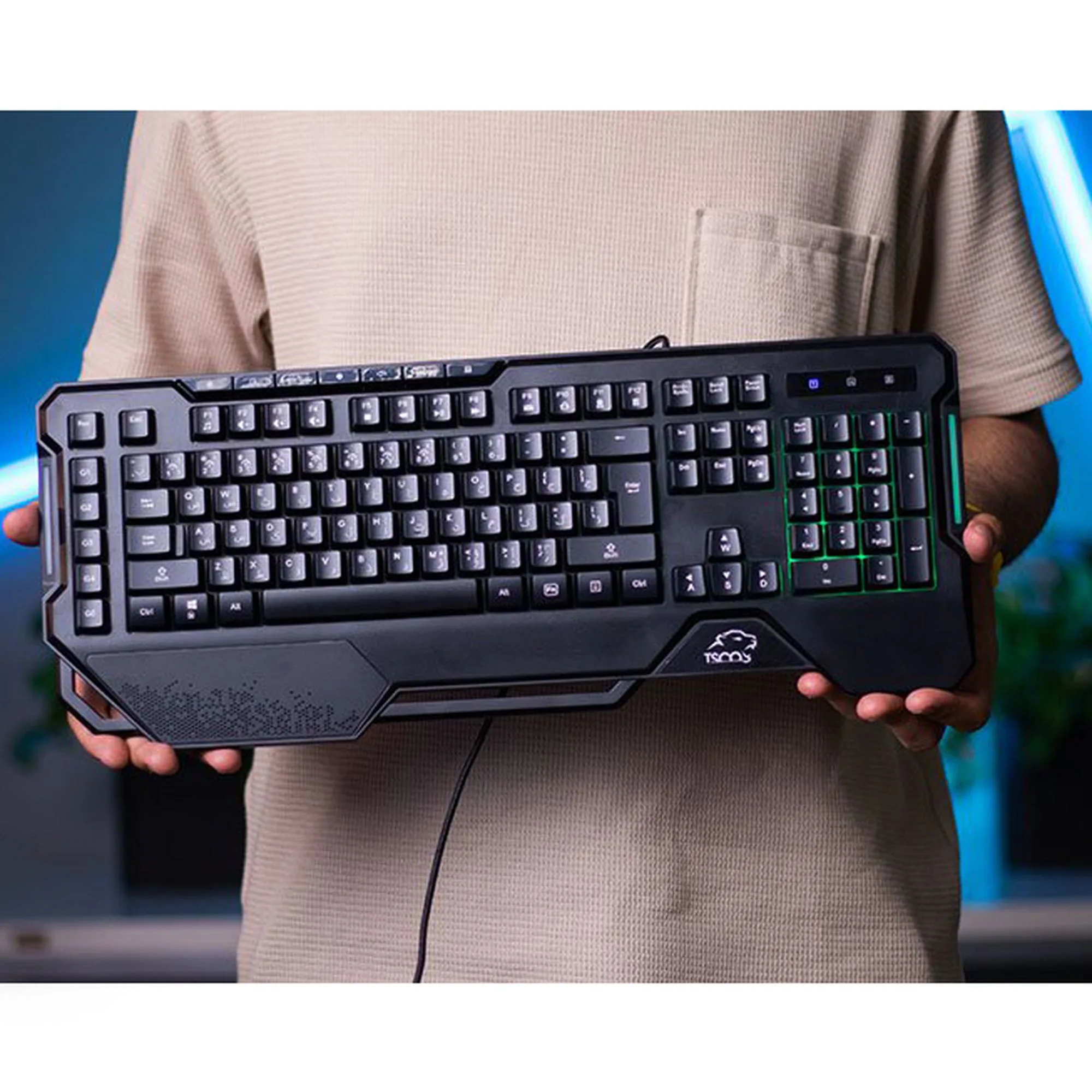 کیبورد گیمینگ تسکو مدل GK 8126، سوییچ ممبران، Full-Size، نورپردازی RGB