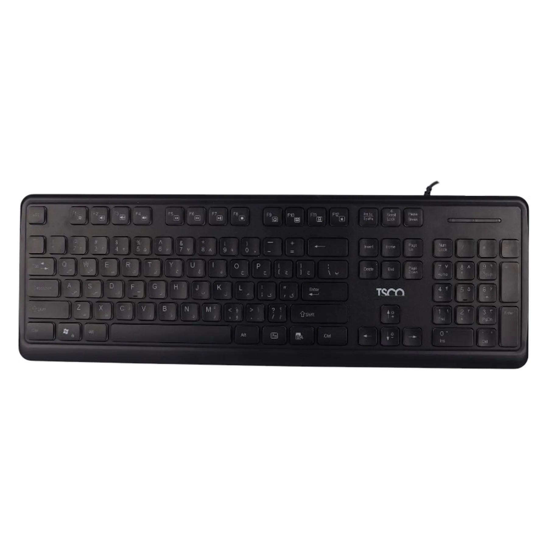 کیبورد تسکو مدل TK 8046،سوییچ ممبران، Full-size، نورپردازی RGB