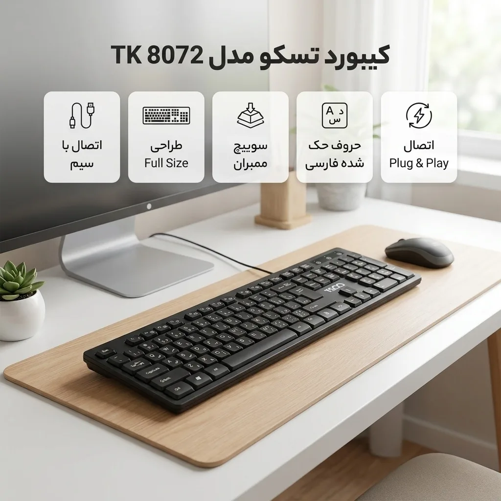 کیبورد تسکو مدل TK 8072