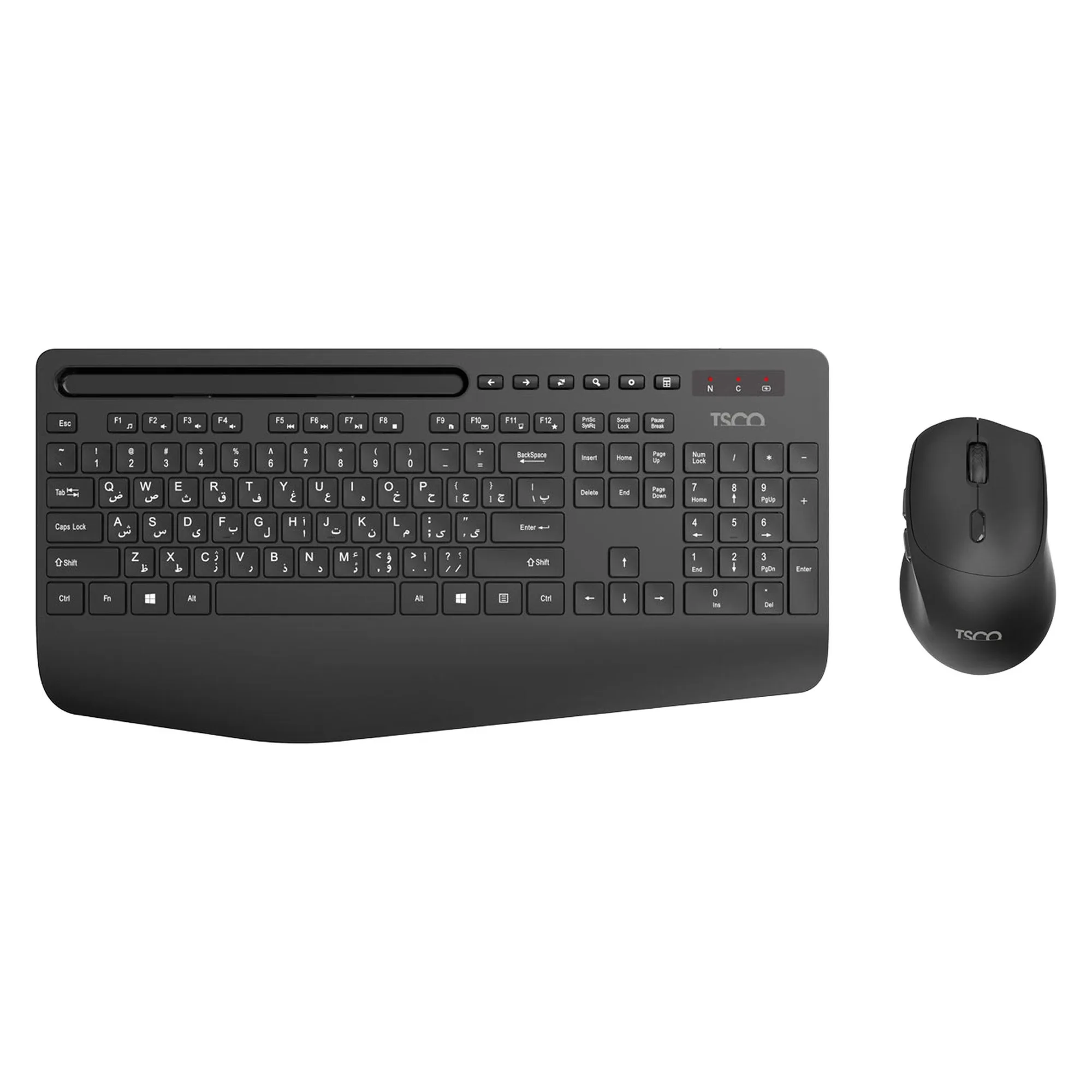 کیبورد و ماوس بی سیم تسکو مدل TKM 7025W، سوییچ ممبران، Full-Size