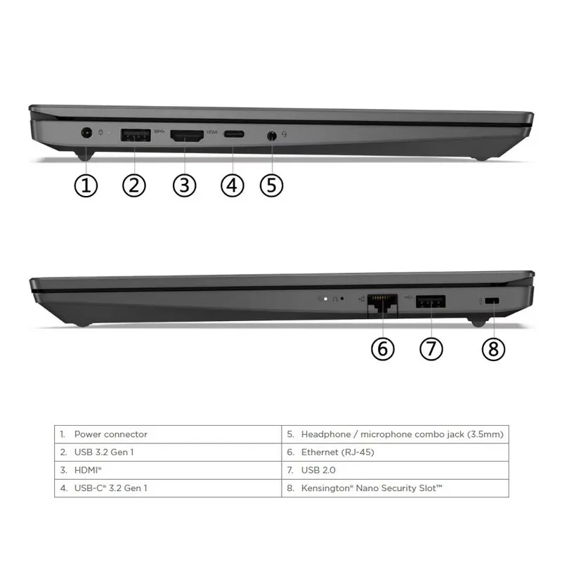 لپ تاپ 15.6 اینچی لنوو مدل V15 G4 IRU-i3 1315U-8GB DDR4 3200MHz-256GB SSD-TN