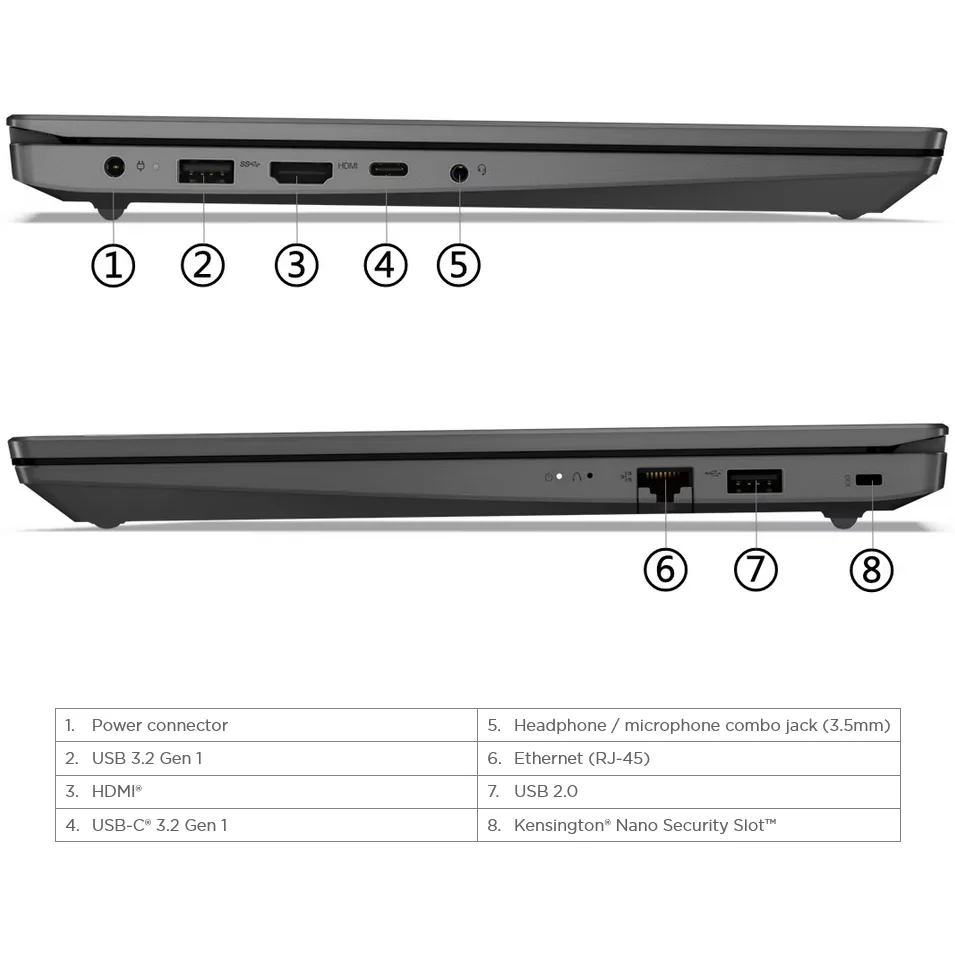 لپ تاپ 14 اینچی لنوو مدل V14 G4 IRU-i7 13620H-16GB DDR4 3200MHz-512GB SSD-TN-W - کاستوم شده