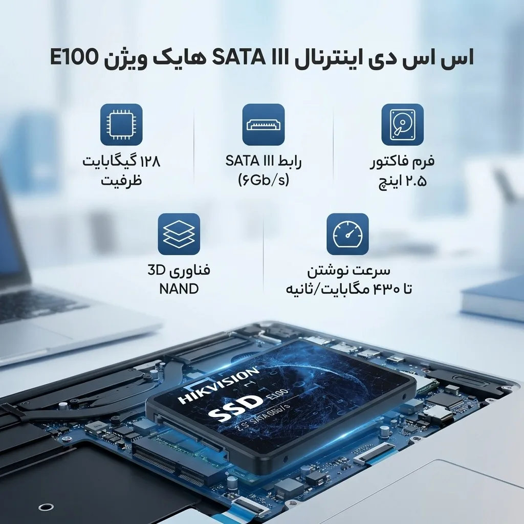 اس اس دی اینترنال SATA III هایک ویژن مدل E100 ظرفیت 128 گیگابایت