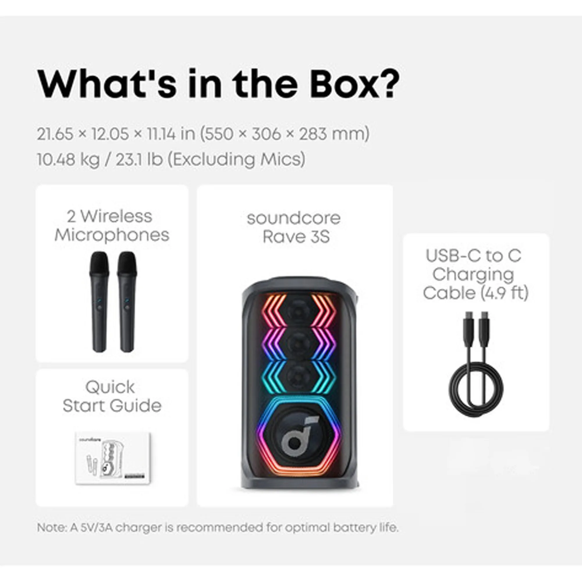 اسپیکر بلوتوثی انکر مدل soundcore Rave 3S