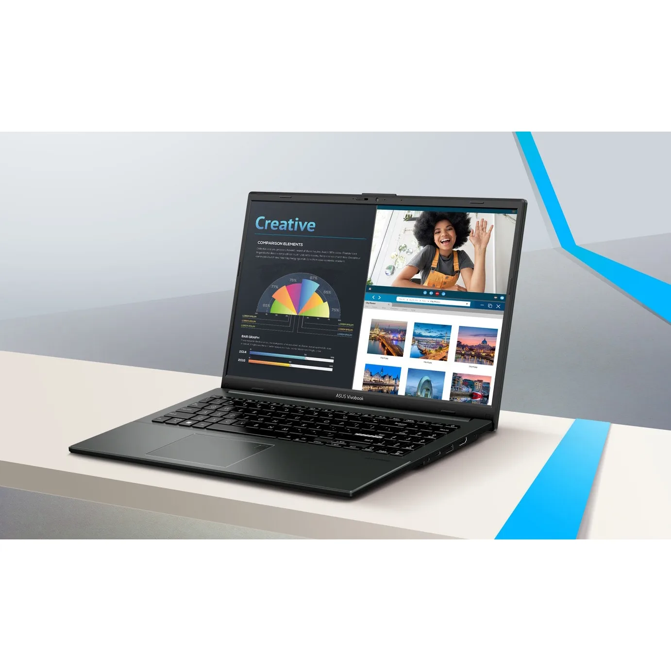 لپ‌تاپ ایسوس مدل Vivobook Go 15 E1504FA-NJ287 با پردازنده Ryzen 5-7520U، رم DDR4 8GB با فرکانس 4800MHz، حافظه SSD با ظرفیت 512GB، نمایشگر 15.6 اینچ TFT با وضوح Full HD