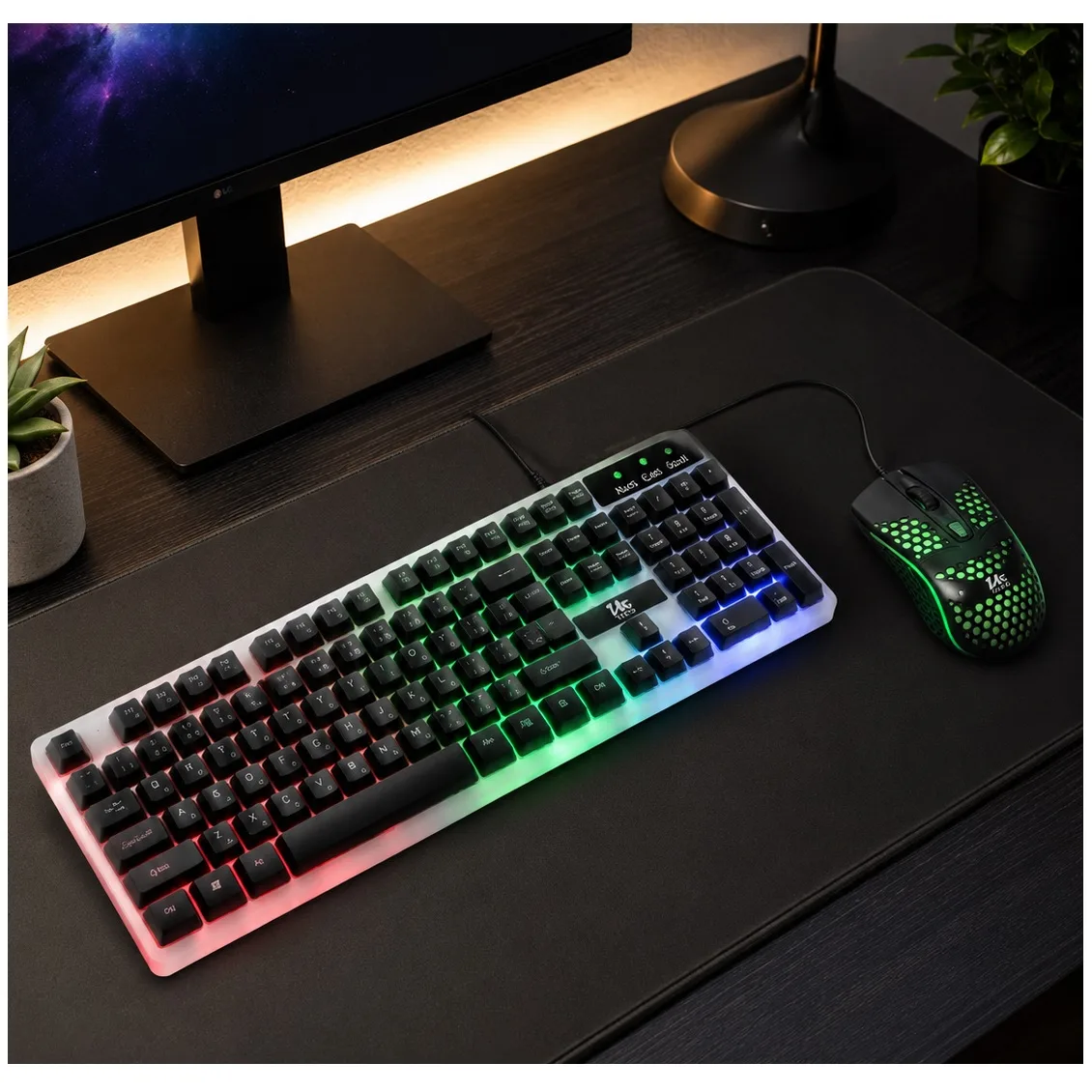 کیبورد و ماوس گیمینگ یوسیتک مدل 2070G