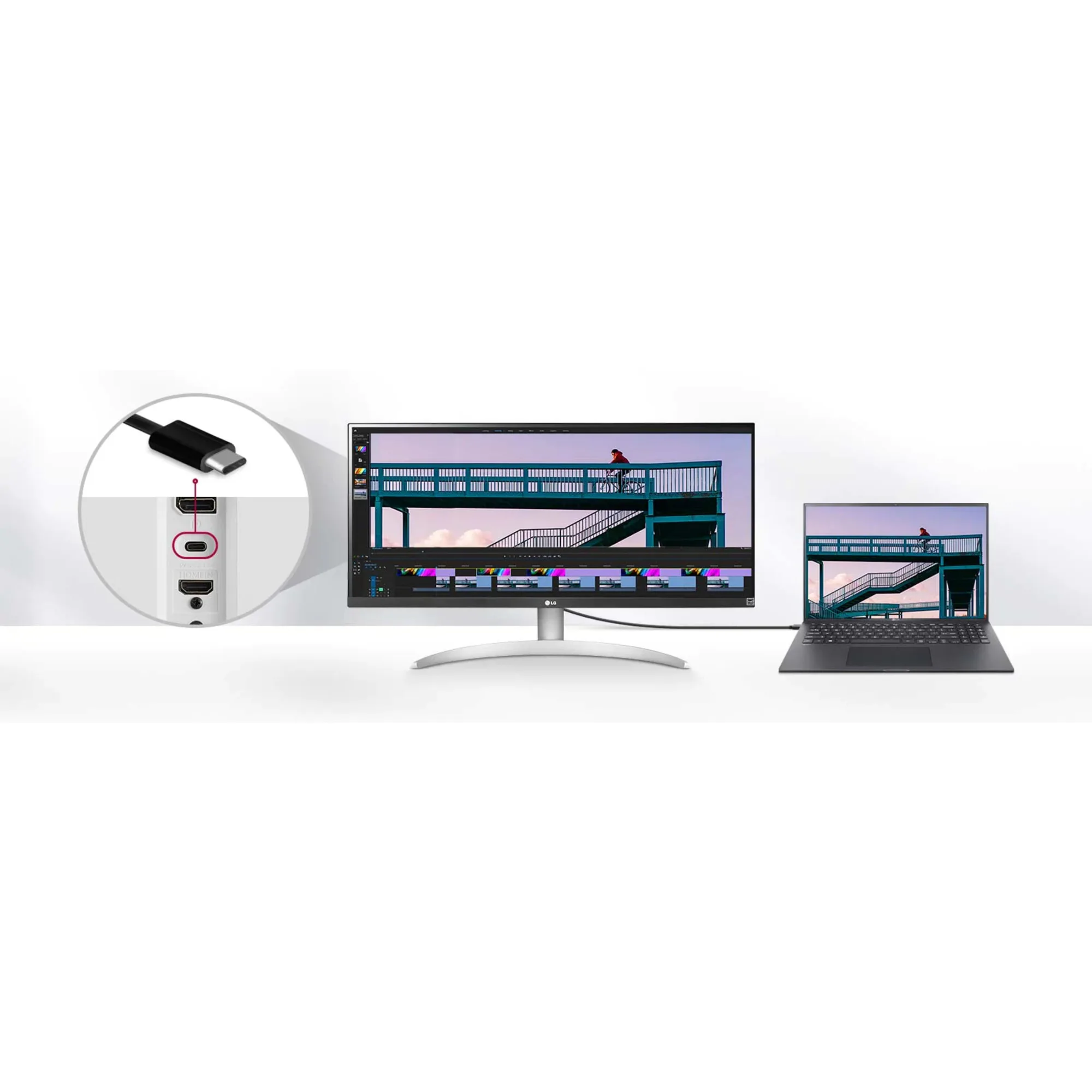مانیتور 29 اینچ ال جی مدل 29WQ600 با وضوح Full HD پنل IPS و نرخ به روزرسانی 100 هرتز