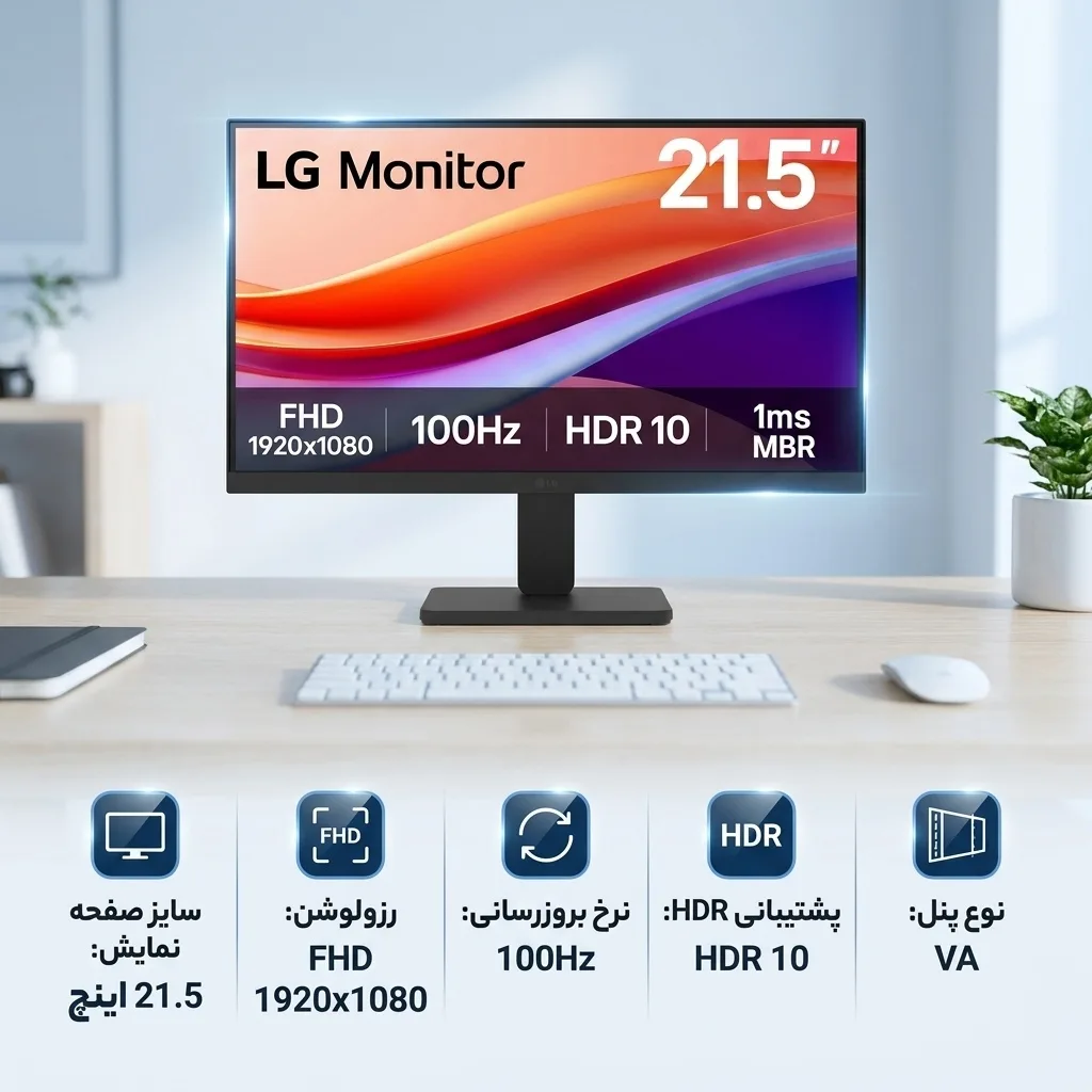 مانیتور 21.5 اینچ ال جی مدل 22U401A-B