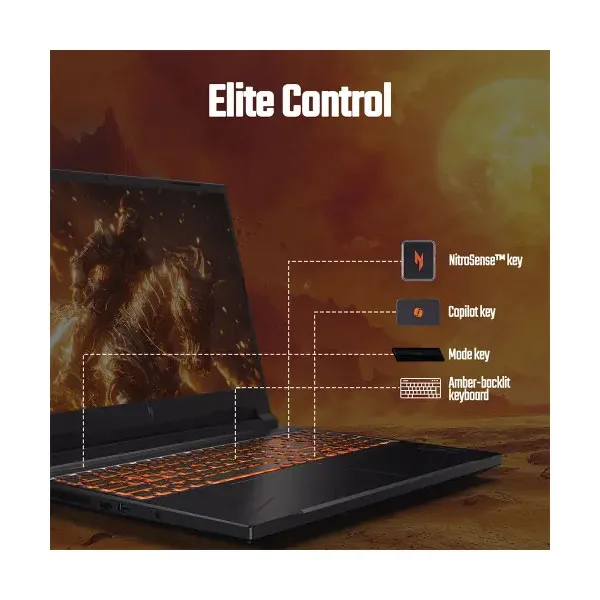 لپ تاپ 16 اینچی ایسر مدل Nitro V 16 ANV16-71-760Q-i7 14650HX-RTX4050 6GB-16GB DDR5 5600MHz-512GB SSD-FHD 165Hz