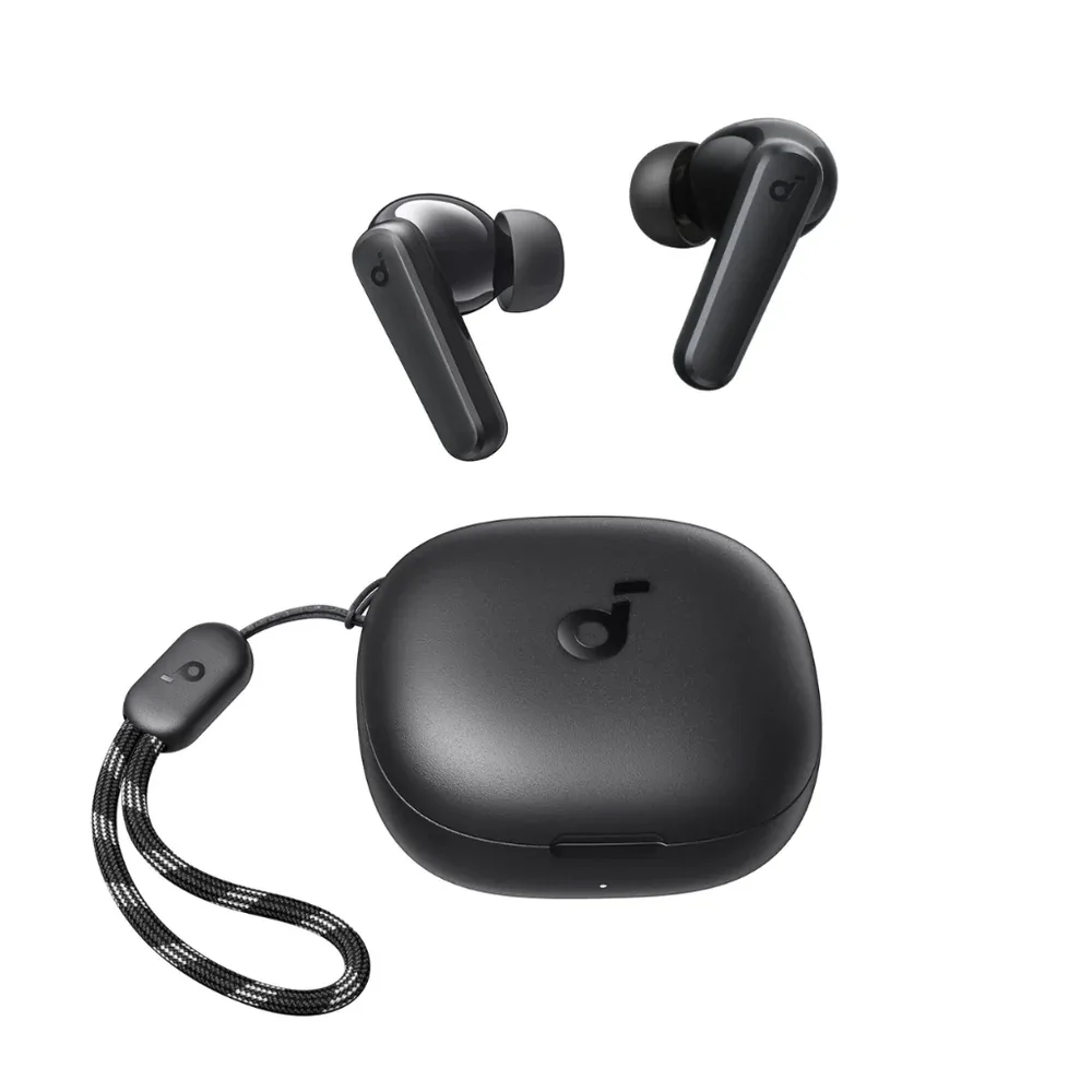 هدفون بلوتوثی انکر مدل SoundCore R50i A3949 بدون قابلیت نویز کنسلینگ، درگاه شارژ USB Type-C، دارای فناوری AI-Enhanced Calls برای کاهش نویز و بهبود مکالمات، مقاوم در برابر رطوبت و عرق