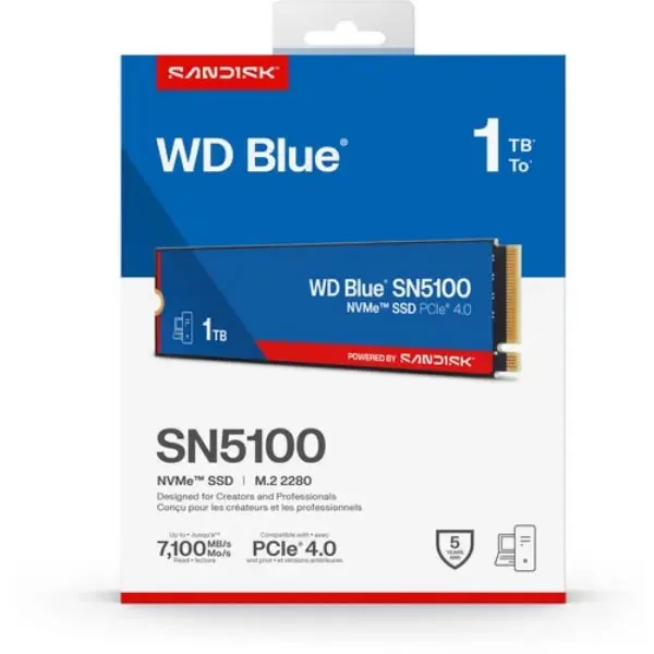 اس اس دی اینترنال PCIe Gen4 x4 وسترن دیجیتال مدل SN5100 ظرفیت 1 ترابایت