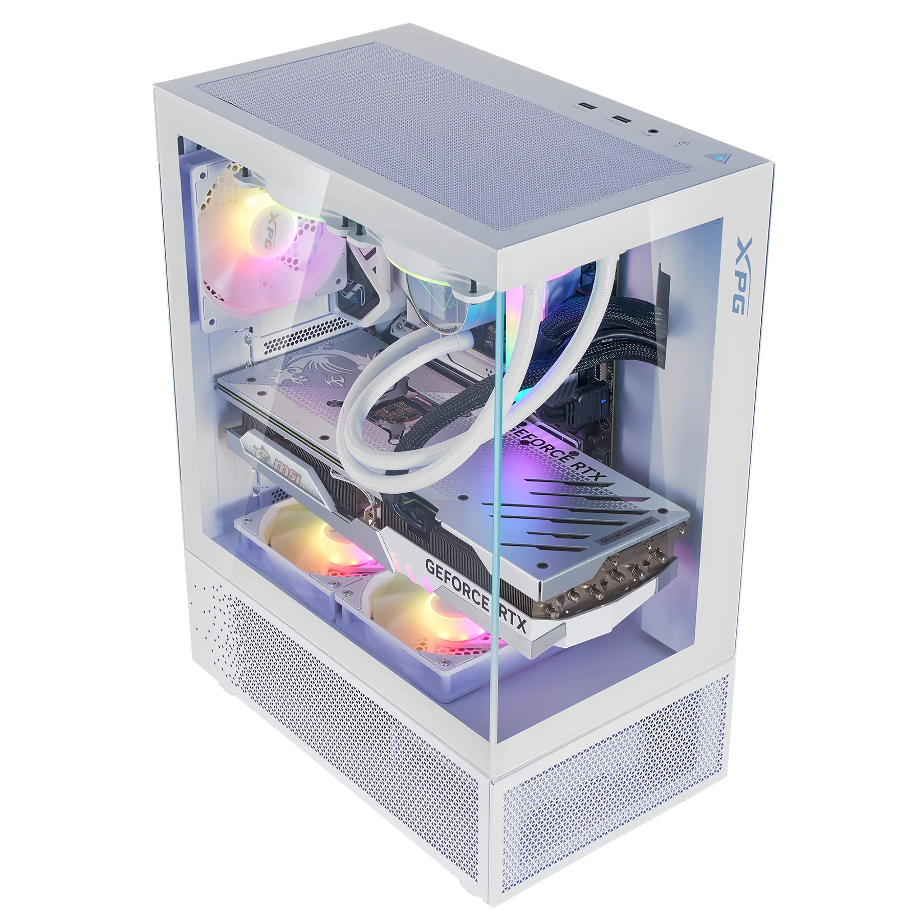 کیس کامپیوتر ای دیتا ایکس پی جی مدل INVADER X MINI WHITE
