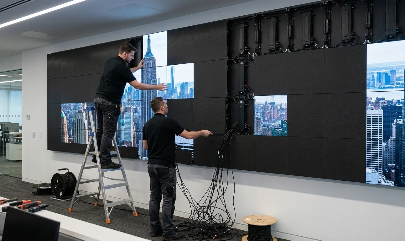 Video Wall چگونه نصب می‌شود؟ راهنمای انتخاب ابعاد و تعداد پنل